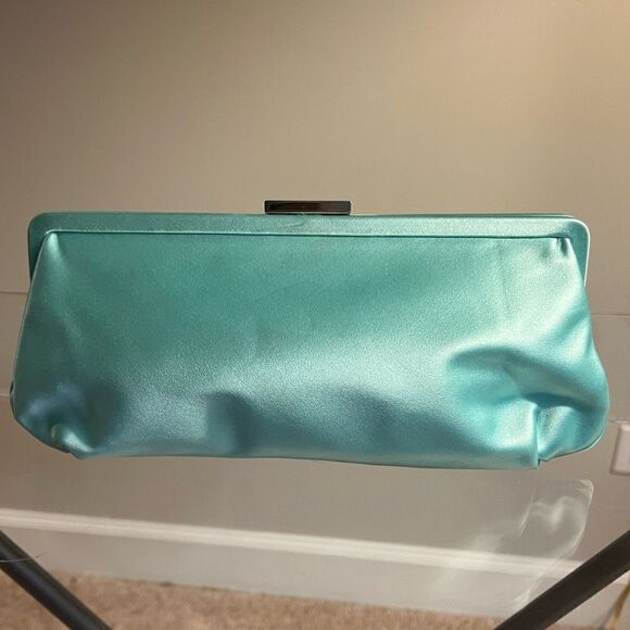 Tiffany & Co Satin Holly Clutch - Blue - Picture 7 of 16